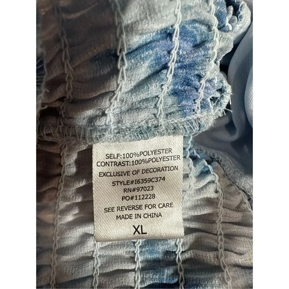 Miken NWT size XL blue on blue layered skirt